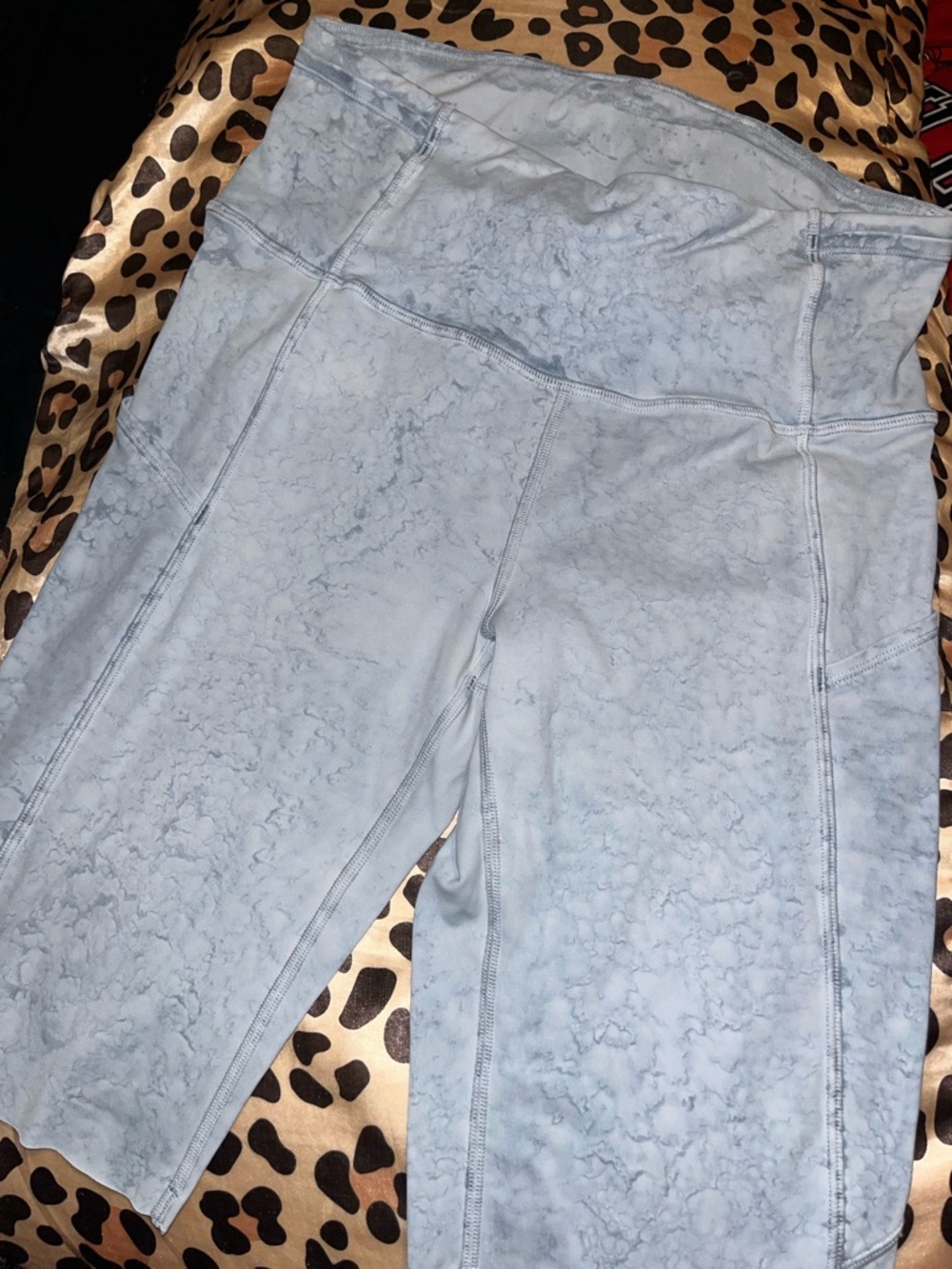 lululemon athletica Light Blue Marble Bike Shorts